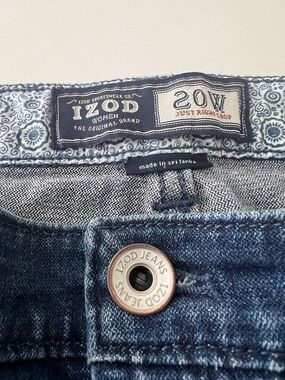 Izod Women's Dark Blue Denim Capri Jeans Size 20 W